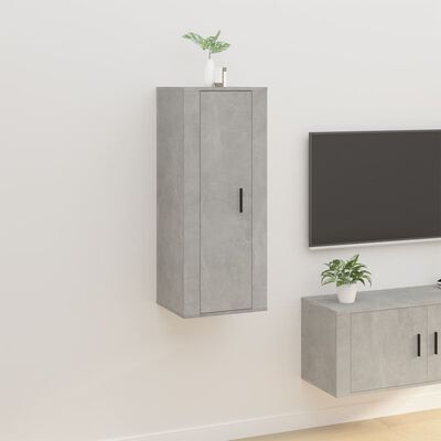 vidaXL Wall Mounted TV Cabinet Concrete Grey 40x34,5x100 cm