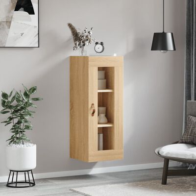 vidaXL Wall Mounted Cabinet Sonoma Oak 34.5x34x90 cm