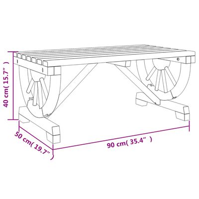 vidaXL Garden Coffee Table 90x50x40 cm Solid Wood Fir