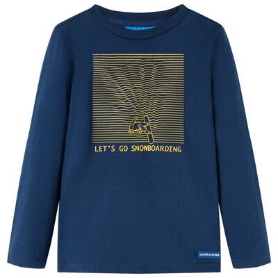Kids' T-shirt with Long Sleeves Navy Blue 116