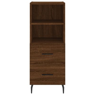 vidaXL Highboard Brown Oak 34.5x34x180 cm Engineered Wood