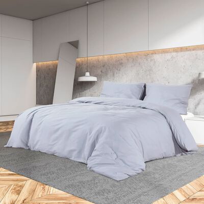 vidaXL Duvet Cover Set Grey 135x200 cm Cotton