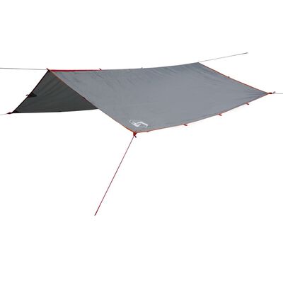 vidaXL Camping Tarp Grey and Orange 300x294 cm Waterproof