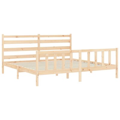 vidaXL Bed Frame without Mattress Solid Wood Pine