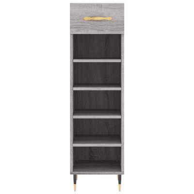 vidaXL Shoe Cabinet Grey Sonoma 30x35x105 cm Engineered Wood