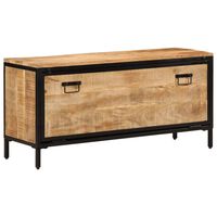 vidaXL Shoe Cabinet 110x35x53 cm Solid Rough Wood Mango