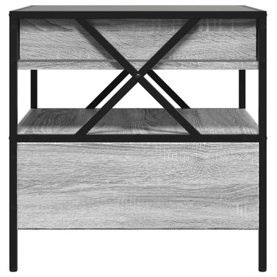 vidaXL Coffee Table with Infinity LED Grey Sonoma 50x50x51 cm