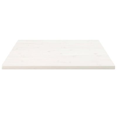 vidaXL Table Top White 90x90x2.5 cm Solid Wood Pine Square