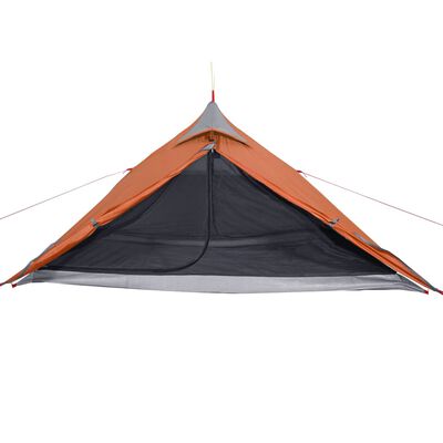 vidaXL Camping Tent Tipi 1-Person Orange Waterproof