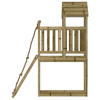 vidaXL Playhouse with Climbing Wall Impregnated Wood Pine