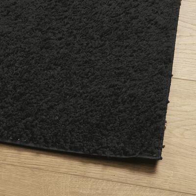 vidaXL Shaggy Rug PAMPLONA High Pile Modern Black 80x200 cm