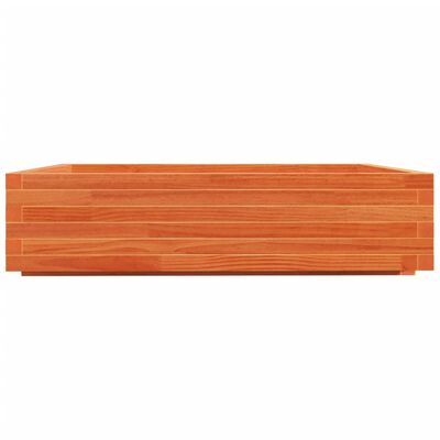 vidaXL Garden Planter Wax Brown 100x100x26.5 cm Solid Wood Pine