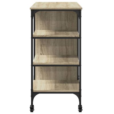 vidaXL Kitchen Trolley Sonoma Oak 100x45x89.5 cm Engineered Wood