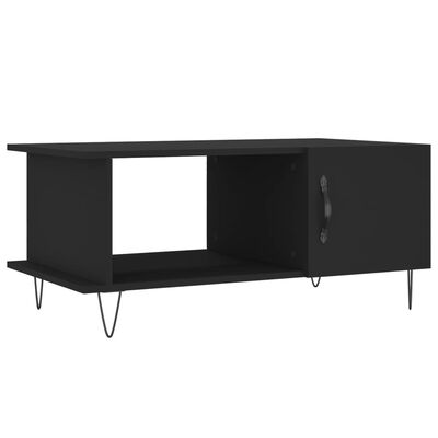 vidaXL Coffee Table Black 90x50x40 cm Engineered Wood