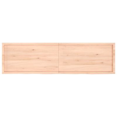 vidaXL Wall Shelf 220x60x(2-6) cm Untreated Solid Wood Oak