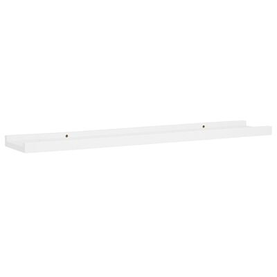 vidaXL Picture Frame Ledge Shelves 2 pcs White 80x9x3 cm MDF