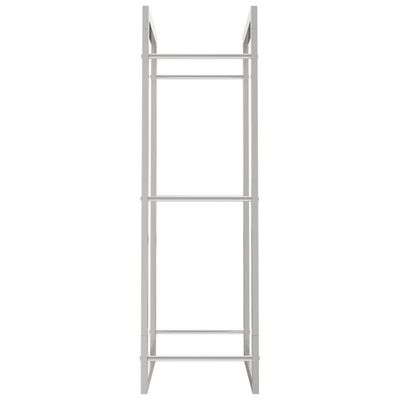 vidaXL Firewood Rack 50x28x94 cm Stainless Steel