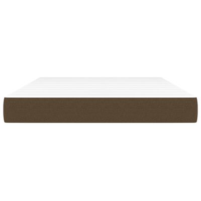 vidaXL Pocket Spring Bed Mattress Dark Brown 140x190x20 cm Fabric