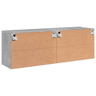 vidaXL TV Cabinets Wall-mounted 2 pcs Concrete Grey 60x30x41 cm