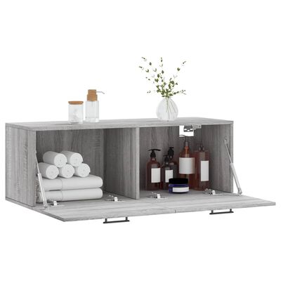 vidaXL Wall Cabinet Grey Sonoma 100x36.5x35 cm Engineered Wood