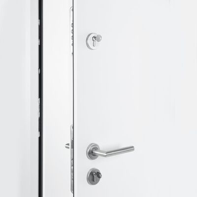 vidaXL Front Door White 100x200 cm Aluminium