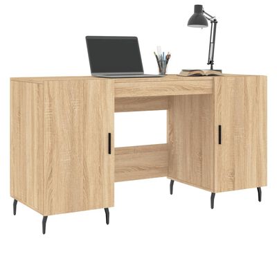 vidaXL Desk Sonoma Oak 140x50x75 cm Engineered Wood