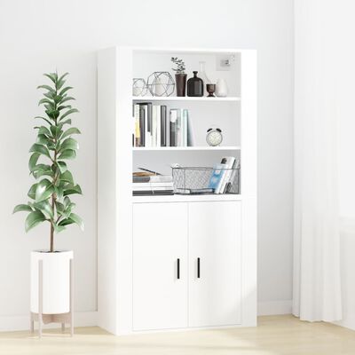 vidaXL Wall Cabinet White 80x33x80 cm Engineered Wood