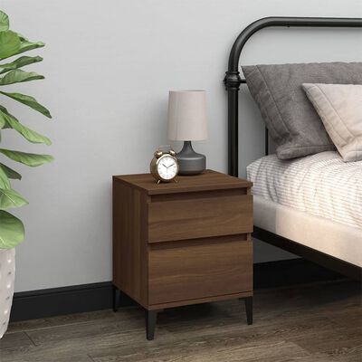 vidaXL Bedside Cabinets 2 pcs Brown Oak 40x35x50 cm