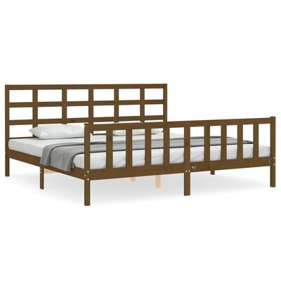 vidaXL Bed Frame without Mattress Honey Brown 200x200 cm Solid Wood Pine