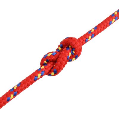 vidaXL Boat Rope Red 8 mm 250 m Polypropylene