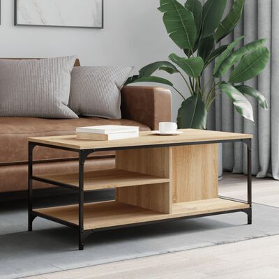 vidaXL Coffee Table Sonoma Oak 100x50x45 cm Engineered Wood