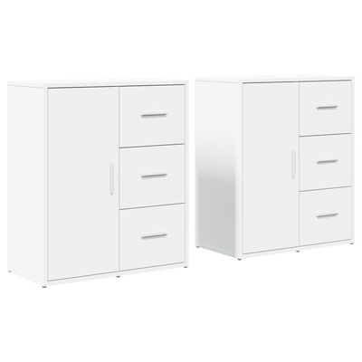 vidaXL Sideboards 2 pcs White 60x31x70 cm Engineered Wood