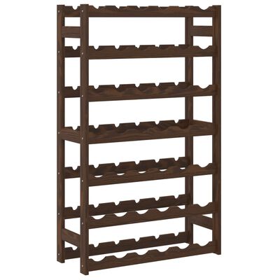 vidaXL Wine Rack for 42 Bottles Brown Solid Wood Pine