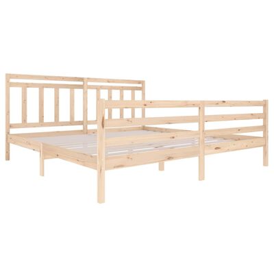 vidaXL Bed Frame without Mattress Solid Wood 200x200 cm (810450+814114)