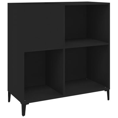 vidaXL Record Cabinet Black 84.5x38x89 cm Engineered Wood