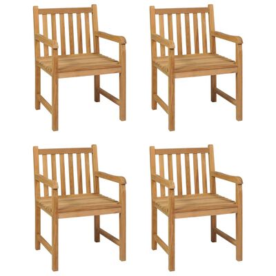 vidaXL 5 Piece Garden Dining Set Solid Teak Wood