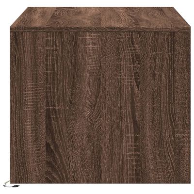 vidaXL Coffee Table with LED Lights Brown Oak Engineered Wood