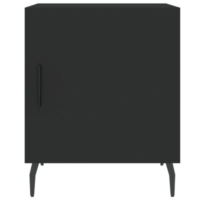 vidaXL Bedside Cabinet Black 40x40x50 cm Engineered Wood