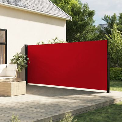 vidaXL Retractable Side Awning Red 180x500 cm