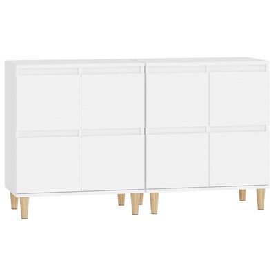 vidaXL Sideboards 2 pcs White 60x35x70 cm Engineered Wood