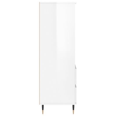 vidaXL Highboard High Gloss White 40x36x110 cm Engineered Wood