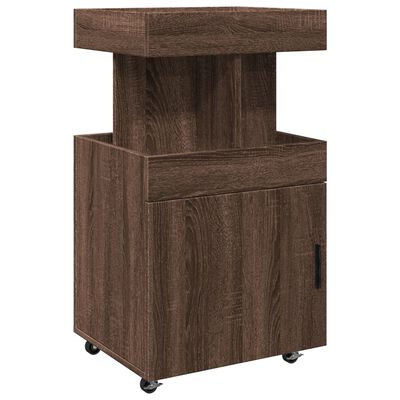 vidaXL Bar Cart Brown Oak 50x41x89 cm Engineered Wood