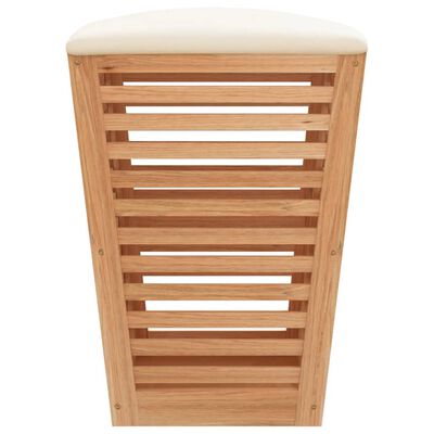 vidaXL Bathroom Stool 40.5x40.5x56 cm Solid Wood Walnut