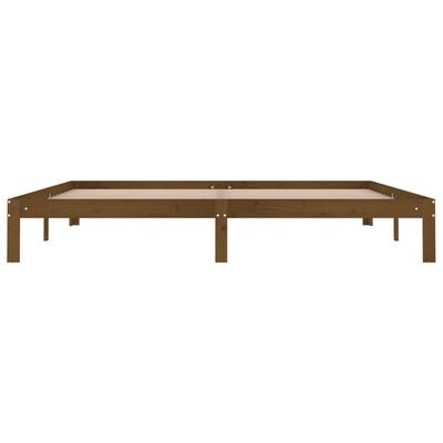 vidaXL Bed Frame without Mattress Honey Brown Solid Wood Pine 200x200 cm