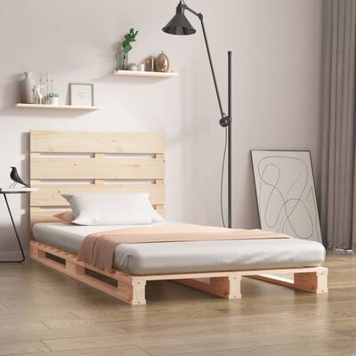 vidaXL Bed Frame 90x190 cm Single Solid Wood Pine