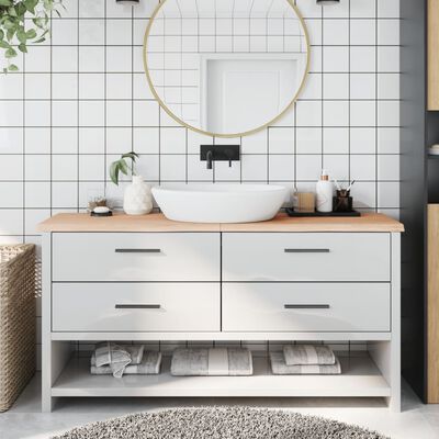 vidaXL Bathroom Countertop 160x40x(2-4) cm Untreated Solid Wood