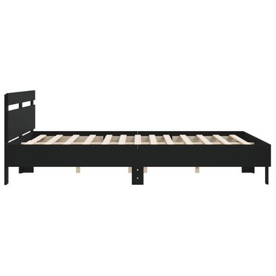 vidaXL Bed Frame without Mattress Black 200x200 cm