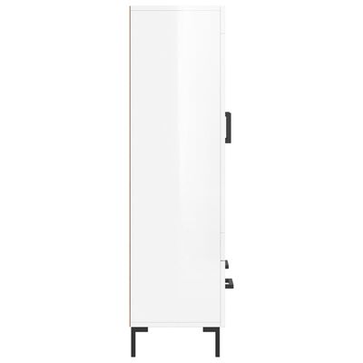 vidaXL Highboard High Gloss White 69.5x31x115 cm Engineered Wood