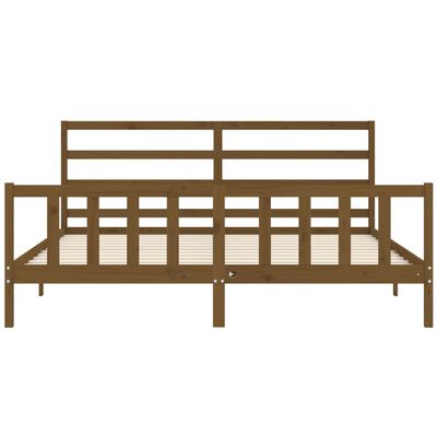 vidaXL Bed Frame without Mattress Honey Brown 200x200 cm Solid Wood Pine