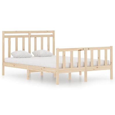 vidaXL Bed Frame without Mattress 135x190 cm Double Solid Wood